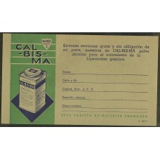 ARGENTINA 1930 TARJETA PUBLICITARIA DE MEDICINA CON FRANQUEO PAGO, FECHA TENTATIVA